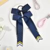 image:imageDEEKA 12PCS Collegiate Style Cheer Bows with Glitter Chevrons Tail Skinny College Cheerleader Ponytail Holder for Volleyball Softball Girls PurpleGoldWhiteNavy BlueGlitter GoldWhite