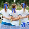 image:imageDEEKA 12PCS Collegiate Style Cheer Bows with Glitter Chevrons Tail Skinny College Cheerleader Ponytail Holder for Volleyball Softball Girls PurpleGoldWhiteRoyal BlueGlitter SilverWhite