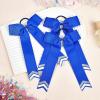 image:imageDEEKA 12PCS Collegiate Style Cheer Bows with Glitter Chevrons Tail Skinny College Cheerleader Ponytail Holder for Volleyball Softball Girls PurpleGoldWhiteRoyal BlueGlitter SilverWhite