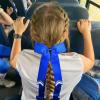 image:imageDEEKA 12PCS Collegiate Style Cheer Bows with Glitter Chevrons Tail Skinny College Cheerleader Ponytail Holder for Volleyball Softball Girls PurpleGoldWhiteRoyal BlueGlitter SilverWhite