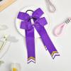 image:imageDEEKA 12PCS Collegiate Style Cheer Bows with Glitter Chevrons Tail Skinny College Cheerleader Ponytail Holder for Volleyball Softball Girls PurpleGoldWhitePurpleGlitter GoldWhite