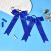 image:imageDEEKA 12PCS Collegiate Style Cheer Bows with Glitter Chevrons Tail Skinny College Cheerleader Ponytail Holder for Volleyball Softball Girls PurpleGoldWhiteGlitter Royal Blue