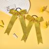 image:imageDEEKA 12PCS Collegiate Style Cheer Bows with Glitter Chevrons Tail Skinny College Cheerleader Ponytail Holder for Volleyball Softball Girls PurpleGoldWhiteGlitter Gold