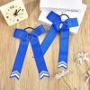image:imageDEEKA 12PCS Collegiate Style Cheer Bows with Glitter Chevrons Tail Skinny College Cheerleader Ponytail Holder for Volleyball Softball Girls PurpleGoldWhiteRoyal BlueGlitter SilverWhite