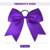 image:imageDEEKA 16PCS 8 Large Cheer Bows Ponytail Holder Handmade for Girls Teens Softball Cheerleader Sports Purple