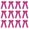 image:imageDEEKA 12PCS Collegiate Style Cheer Bows with Glitter Chevrons Tail Skinny College Cheerleader Ponytail Holder for Volleyball Softball Girls PurpleGoldWhiteGlitter Hot Pink