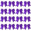 image:imageDEEKA 16PCS 8 Large Cheer Bows Ponytail Holder Handmade for Girls Teens Softball Cheerleader Sports Purple