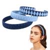 image:imageDEEKA 3 PCS Woven Headband Uniform Headband Hair Accessories Grosgrain Ribbon Weaved Hair Band for Women Girls Teens Football Softball Cheer Sports Navy BlueampLight BlueNavy BlueLight Blue