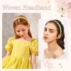 image:imageDEEKA 3 PCS Woven Headband Uniform Headband Hair Accessories Grosgrain Ribbon Weaved Hair Band for Women Girls Teens Football Softball Cheer Sports Navy BlueampLight BlueForest GreenYellow