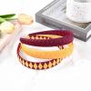 image:imageDEEKA 3 PCS Woven Headband Uniform Headband Hair Accessories Grosgrain Ribbon Weaved Hair Band for Women Girls Teens Football Softball Cheer Sports Navy BlueampLight BlueMaroonYellow