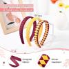 image:imageDEEKA 3 PCS Woven Headband Uniform Headband Hair Accessories Grosgrain Ribbon Weaved Hair Band for Women Girls Teens Football Softball Cheer Sports Navy BlueampLight BlueMaroonYellow