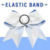 image:imageDEEKA 6 PCS Glitter Cheer Bows Rhinestone Large Stiff Competition Team Hair Bows Elastic Band Holder for Cheerleader Softball Football Girls BlackGoldWhiteRoyal BlueWhite