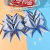 image:imageDEEKA 6 PCS Glitter Cheer Bows Rhinestone Large Stiff Competition Team Hair Bows Elastic Band Holder for Cheerleader Softball Football Girls BlackGoldWhiteRoyal BlueWhite