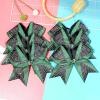 image:imageDEEKA 6 PCS Glitter Cheer Bows Rhinestone Large Stiff Competition Team Hair Bows Elastic Band Holder for Cheerleader Softball Football Girls BlackGoldWhiteGreenBlack