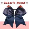 image:imageDEEKA 6 PCS Glitter Cheer Bows Rhinestone Large Stiff Competition Team Hair Bows Elastic Band Holder for Cheerleader Softball Football Girls BlackGoldWhiteNavy BlueRedWhite