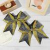 image:imageDEEKA 6 PCS Glitter Cheer Bows Rhinestone Large Stiff Competition Team Hair Bows Elastic Band Holder for Cheerleader Softball Football Girls BlackGoldWhiteGoldBlack