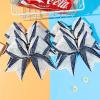 image:imageDEEKA 6 PCS Glitter Cheer Bows Rhinestone Large Stiff Competition Team Hair Bows Elastic Band Holder for Cheerleader Softball Football Girls BlackGoldWhiteNavyWhite