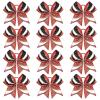 image:imageDEEKA 6 PCS Glitter Cheer Bows Rhinestone Large Stiff Competition Team Hair Bows Elastic Band Holder for Cheerleader Softball Football Girls BlackGoldWhiteRedBlackWhite