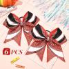 image:imageDEEKA 6 PCS Glitter Cheer Bows Rhinestone Large Stiff Competition Team Hair Bows Elastic Band Holder for Cheerleader Softball Football Girls BlackGoldWhiteRedBlackWhite