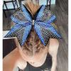 image:imageDEEKA 6 PCS Glitter Cheer Bows Rhinestone Large Stiff Competition Team Hair Bows Elastic Band Holder for Cheerleader Softball Football Girls BlackGoldWhiteRoyal BlueBlack