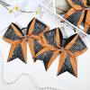 image:imageDEEKA 6 PCS Glitter Cheer Bows Rhinestone Large Stiff Competition Team Hair Bows Elastic Band Holder for Cheerleader Softball Football Girls BlackGoldWhiteOrangeBlack
