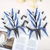 image:imageDEEKA 6 PCS Glitter Cheer Bows Rhinestone Large Stiff Competition Team Hair Bows Elastic Band Holder for Cheerleader Softball Football Girls BlackGoldWhiteRoyal BlueBlackWhite