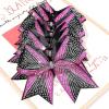 image:imageDEEKA 6 PCS Glitter Cheer Bows Rhinestone Large Stiff Competition Team Hair Bows Elastic Band Holder for Cheerleader Softball Football Girls BlackGoldWhitePinkBlack