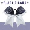 image:imageDEEKA 6 PCS Glitter Cheer Bows Rhinestone Large Stiff Competition Team Hair Bows Elastic Band Holder for Cheerleader Softball Football Girls BlackGoldWhiteSilverNavy Blue