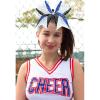 image:imageDEEKA 6 PCS Glitter Cheer Bows Rhinestone Large Stiff Competition Team Hair Bows Elastic Band Holder for Cheerleader Softball Football Girls BlackGoldWhiteRoyal BlueBlackWhite