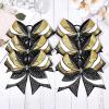 image:imageDEEKA 6 PCS Glitter Cheer Bows Rhinestone Large Stiff Competition Team Hair Bows Elastic Band Holder for Cheerleader Softball Football Girls BlackGoldWhiteBlackGoldWhite