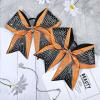 image:imageDEEKA 6 PCS Glitter Cheer Bows Rhinestone Large Stiff Competition Team Hair Bows Elastic Band Holder for Cheerleader Softball Football Girls BlackGoldWhiteOrangeBlack