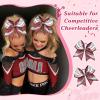image:imageDEEKA 6 PCS Glitter Cheer Bows Rhinestone Large Stiff Competition Team Hair Bows Elastic Band Holder for Cheerleader Softball Football Girls BlackGoldWhiteMaroonSilverWhite