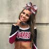 image:imageDEEKA 6 PCS Glitter Cheer Bows Rhinestone Large Stiff Competition Team Hair Bows Elastic Band Holder for Cheerleader Softball Football Girls BlackGoldWhiteMaroonSilverWhite